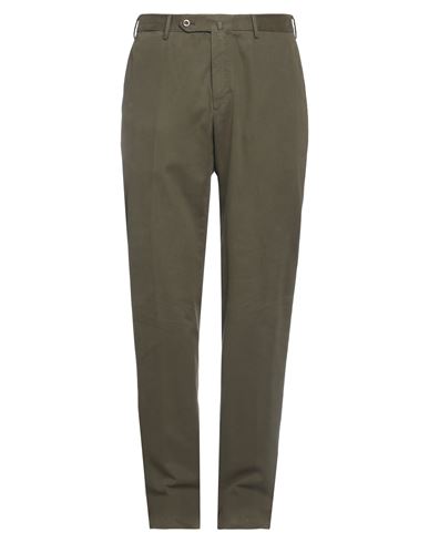 Pt Torino Man Pants Military Green Size 38 Modal, Cotton, Elastane