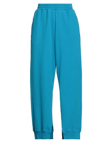 Mm6 Maison Margiela Woman Pants Azure Size M Cotton, Elastane In Blue