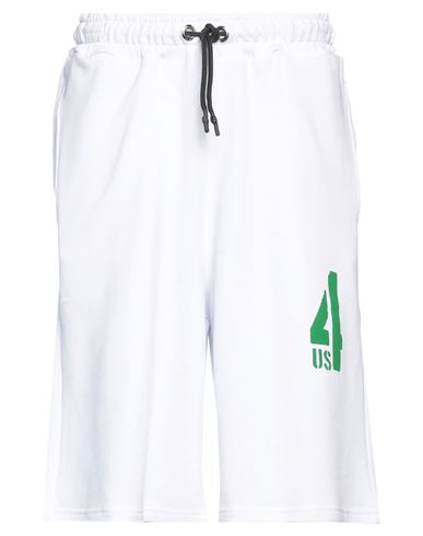 Cesare Paciotti 4us Man Shorts & Bermuda Shorts White Size M Cotton