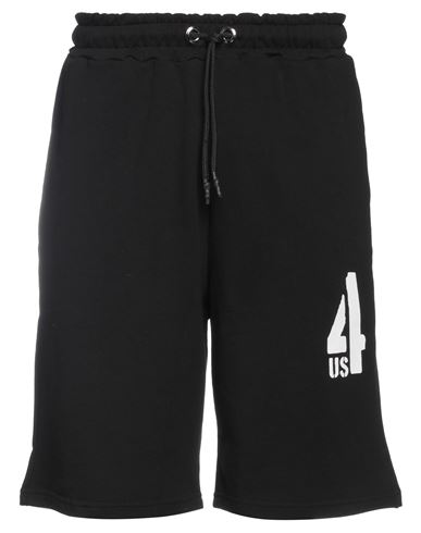 Cesare Paciotti 4us Man Shorts & Bermuda Shorts Black Size M Cotton
