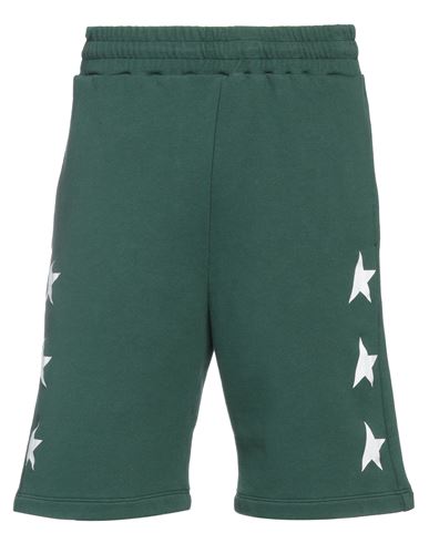 Shop Golden Goose Man Shorts & Bermuda Shorts Green Size Xl Cotton