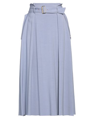 Elisabetta Franchi Woman Midi Skirt Light Blue Size 8 Viscose, Virgin Wool, Elastane