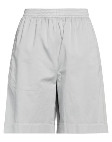 Cellar Door Woman Shorts & Bermuda Shorts Light Grey Size 4 Cotton, Elastane