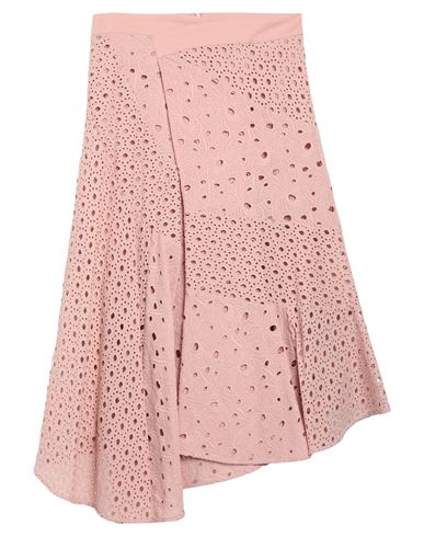 Pinko Woman Midi Skirt Pink Size 10 Cotton