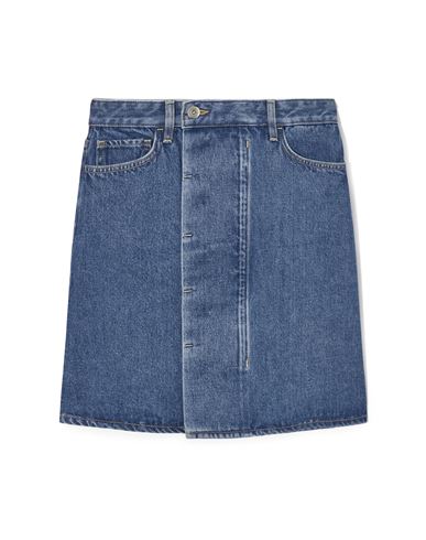 Shop Cos Woman Denim Skirt Blue Size 14 Organic Cotton, Recycled Cotton