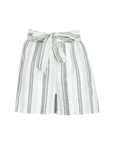 Vila Woman Shorts & Bermuda Shorts White Size 10 Cotton, Linen