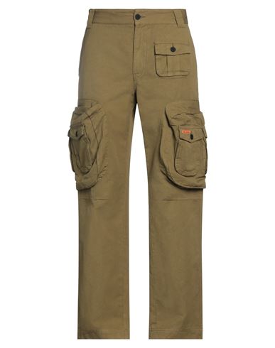 Heron Preston Man Pants Military Green Size M Cotton, Linen