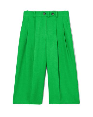 Cos Tailored Linen-blend Bermuda Shorts In Green