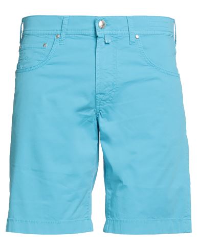 Jacob Cohёn Man Shorts & Bermuda Shorts Turquoise Size 32 Cotton, Elastane In Blue