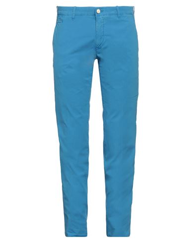 Jacob Cohёn Man Pants Azure Size 36 Cotton, Elastane In Blue