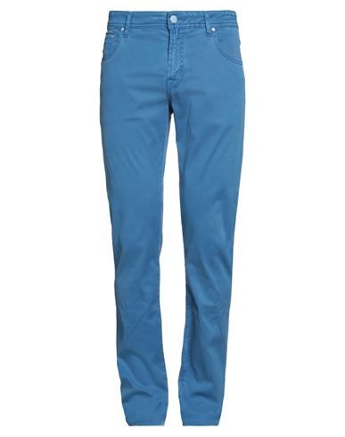 Jacob Cohёn Man Pants Pastel Blue Size 36 Lyocell, Cotton, Elastane In Blue
