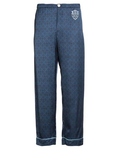 Shop Koché Man Pants Navy Blue Size Xl Viscose, Polyester
