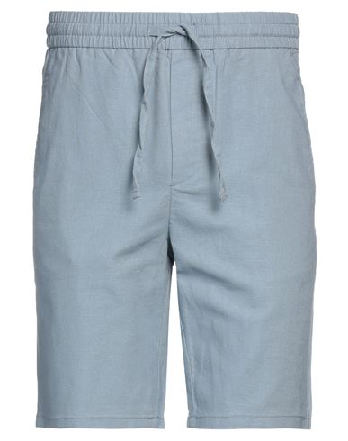 Only & Sons Man Shorts & Bermuda Shorts Light Blue Size S Cotton, Linen