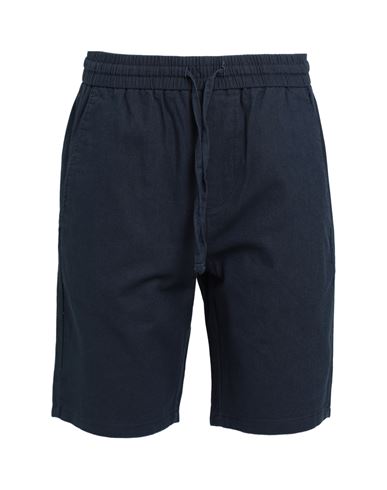 Only & Sons Man Shorts & Bermuda Shorts Navy Blue Size Xs Cotton, Linen
