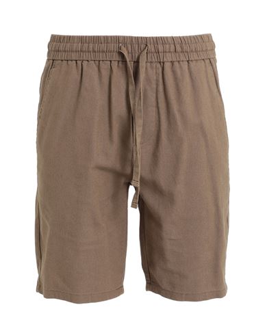 Only & Sons Man Shorts & Bermuda Shorts Khaki Size S Cotton, Linen In Beige