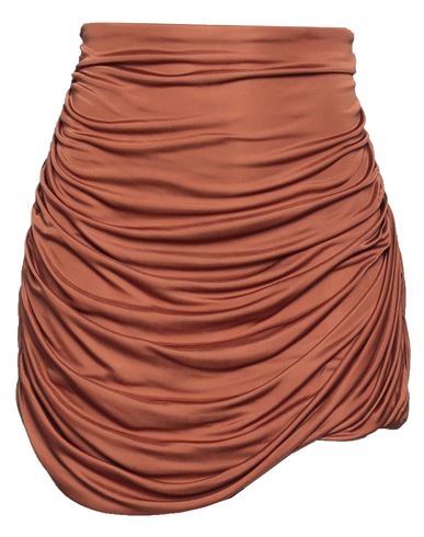 Shop Gauge81 Woman Mini Skirt Brown Size L Viscose