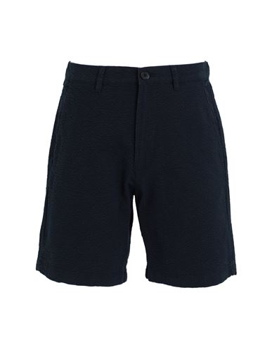 Selected Homme Man Shorts & Bermuda Shorts Navy Blue Size Xxl Organic Cotton, Cotton, Elastane