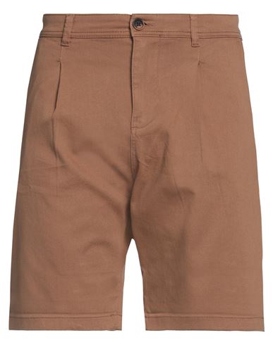 Selected Homme Man Shorts & Bermuda Shorts Brown Size Xxl Cotton, Organic Cotton, Recycled Cotton, E