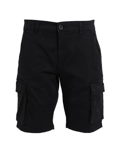 Only & Sons Man Shorts & Bermuda Shorts Black Size L Cotton, Elastane