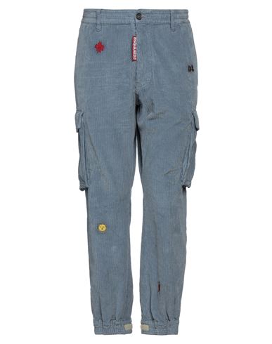 Dsquared2 Man Pants Light Blue Size 32 Cotton, Elastane