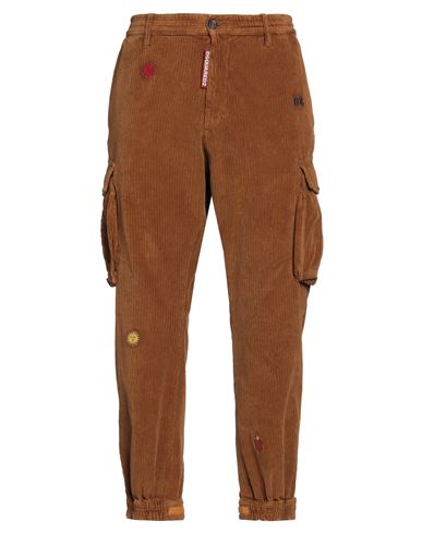 Dsquared2 Man Pants Brown Size 34 Cotton, Elastane