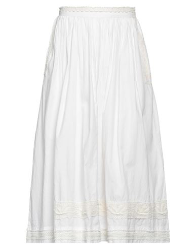 Mauro Grifoni Woman Midi Skirt White Size 8 Cotton