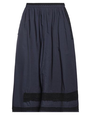 Mauro Grifoni Woman Midi Skirt Midnight Blue Size 6 Cotton