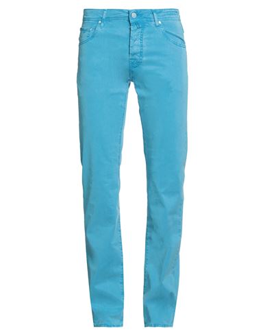 Jacob Cohёn Man Pants Azure Size 32 Lyocell, Cotton, Elastane In Blue