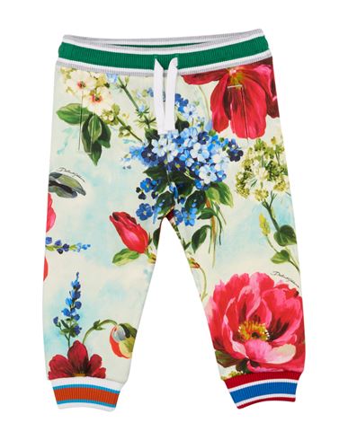 Dolce & Gabbana Floral-print Cotton Track Trousers In Blue