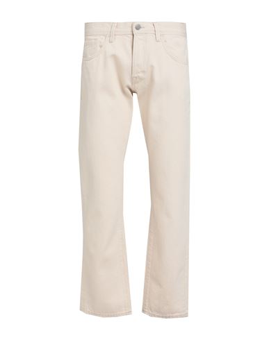 Selected Homme Man Denim Pants Beige Size 36w-34l Organic Cotton