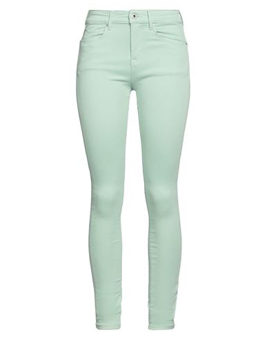 Pepe Jeans Woman Jeans Light Green Size S Cotton, Polyester, Elastane
