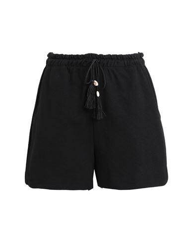 Only Woman Shorts & Bermuda Shorts Black Size L Cotton, Polyester