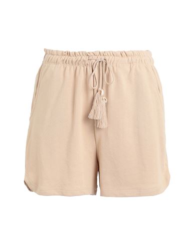 Only Woman Shorts & Bermuda Shorts Sand Size L Cotton, Polyester In Beige