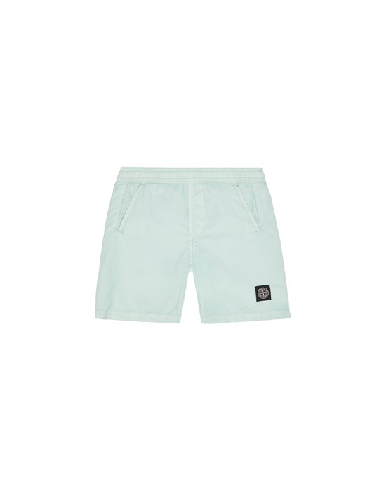 STONE ISLAND JUNIOR B0314 BEACH SHORTS Man Aqua