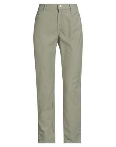 Frame Woman Pants Military Green Size 24 Cotton, Polyester, Elastane In Green