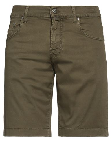 Jacob Cohёn Man Shorts & Bermuda Shorts Military Green Size 34 Cotton, Lyocell, Elastane