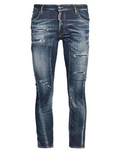 Shop Dsquared2 Man Denim Pants Blue Size 40 Cotton, Elastomultiester, Elastane