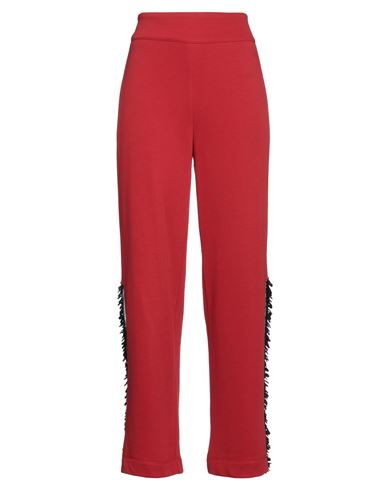 Jijil Woman Pants Red Size 8 Cotton, Polyester