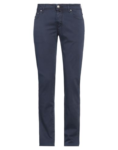 Jacob Cohёn Man Pants Navy Blue Size 33 Cotton, Elastane In Navy Blue