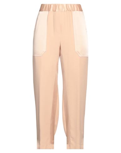 Vdp Club Woman Pants Sand Size 6 Acetate, Viscose In Beige