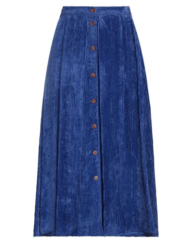 Alysi Woman Midi Skirt Blue Size 4 Viscose