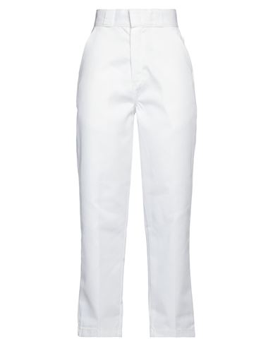 Dickies Woman Pants White Size 25 Polyester, Cotton