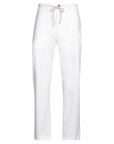 Department 5 Man Pants White Size 34 Cotton, Elastane