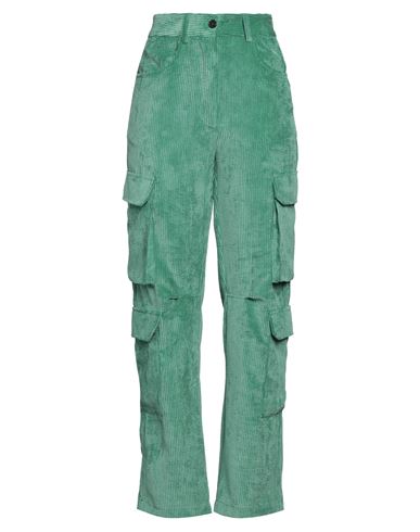 Vicolo Woman Pants Green Size L Polyester, Polyamide, Elastane