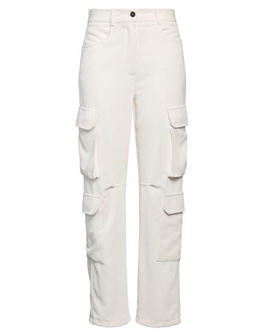 Vicolo Woman Pants Ivory Size S Polyester, Polyamide, Elastane In White