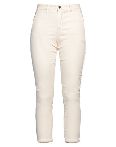 Kocca Woman Jeans Ivory Size 30 Cotton, Elastane In White