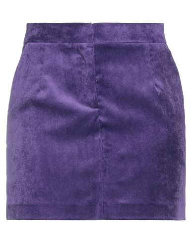 Vicolo Woman Mini Skirt Purple Size S Polyester, Nylon, Elastane