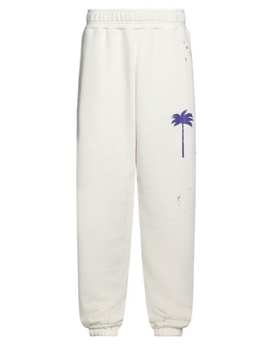 Palm Angels Man Pants Ivory Size M Cotton, Polyester In White