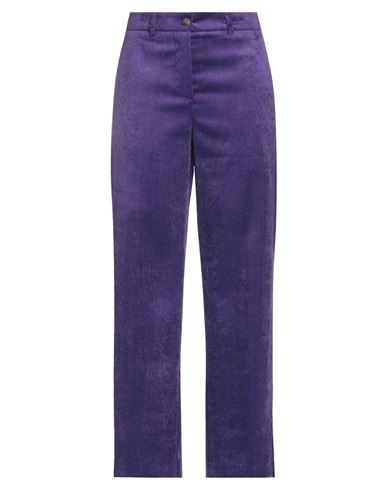 Vicolo Woman Pants Purple Size Xs Polyester, Nylon, Elastane