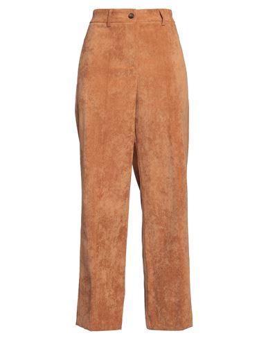 Vicolo Woman Pants Camel Size M Polyester, Nylon, Elastane In Beige